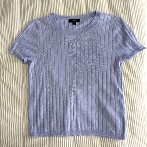 Light purple silk blend tee J Crew size S